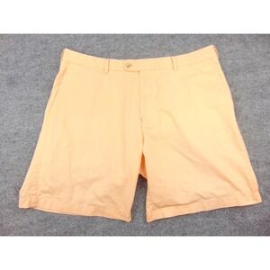 Peter Millar Shorts Mens 40 Chino Peach Solid Cotton Twill Luxury Golf Preppy